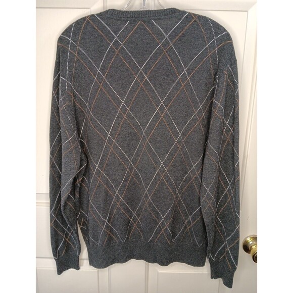 Fairclough & Co. Sweater Men Medium Gray Crewneck Silk/Cotton/Cashmere EUC - Picture 2 of 6